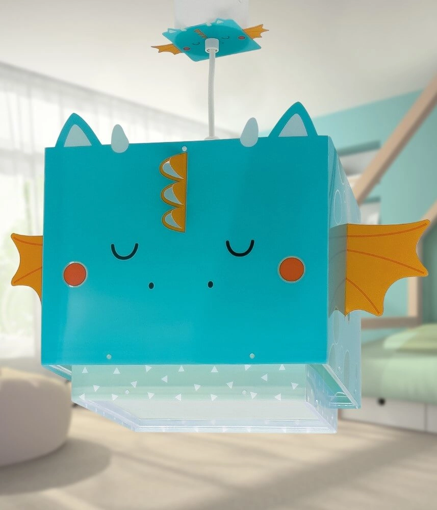 Lampe suspendue design Little Dragon bleu avec du blanc Dalber 8420406643823