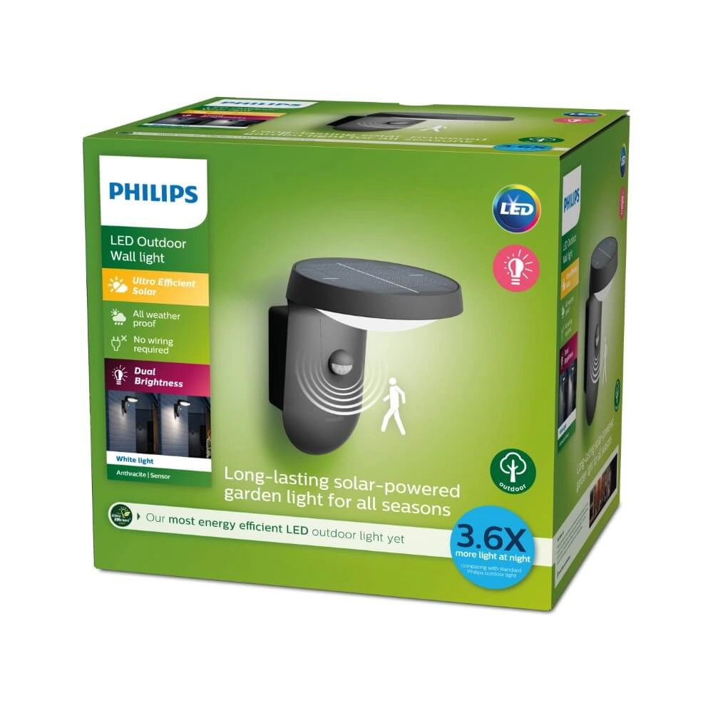 Applique Rosemarie anthracite solaire Philips 8719514476912