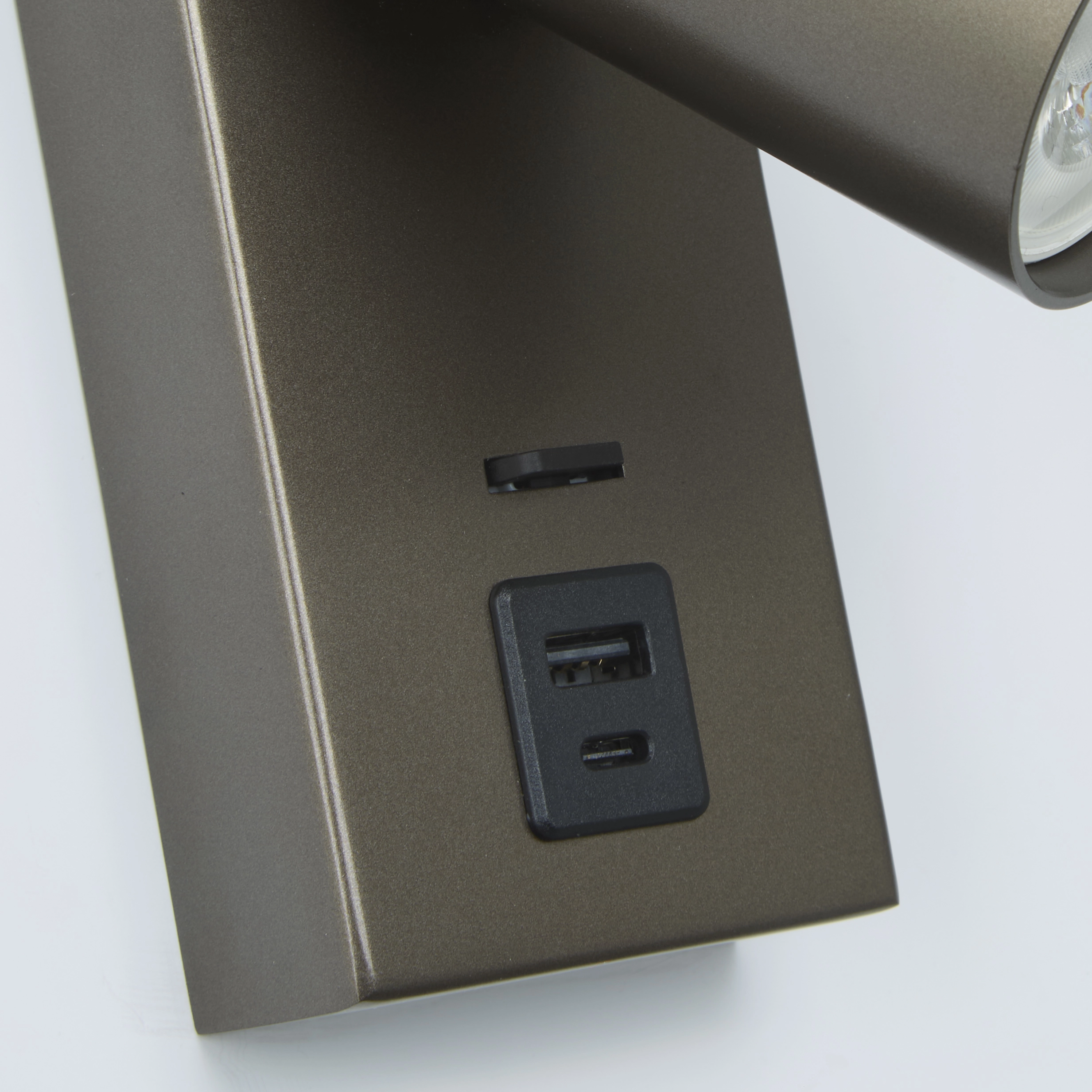 Lampe de chevet Moon 1 Bronze avec USB Lyora 5053423311760