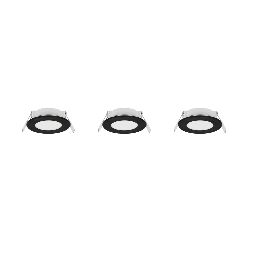 Lot de 3 spots encastrés Himal noir IP65 Lot de 3 spots encastrés Himal noir IP65