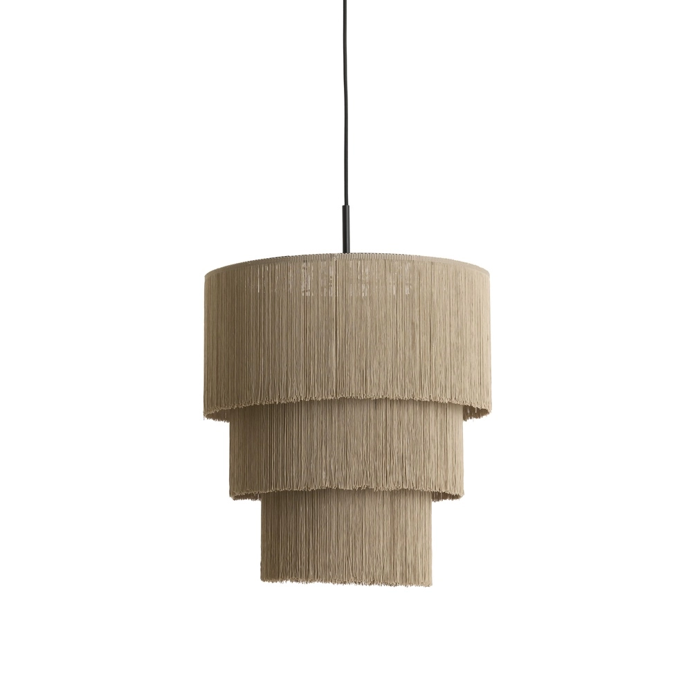 Lampe pendante à corde Malaika Ø 45cm - taupe