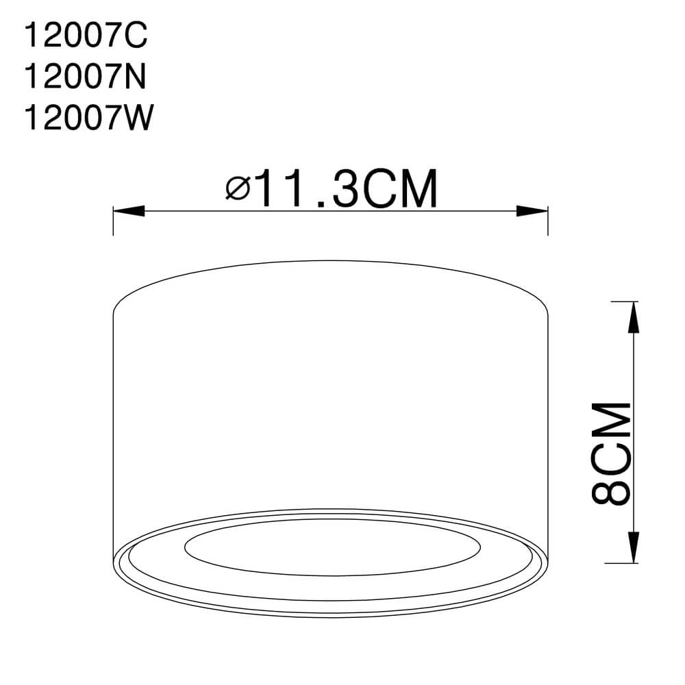 Plafonnier Serena Ø 11,3cm blanc Globo 9007371363810