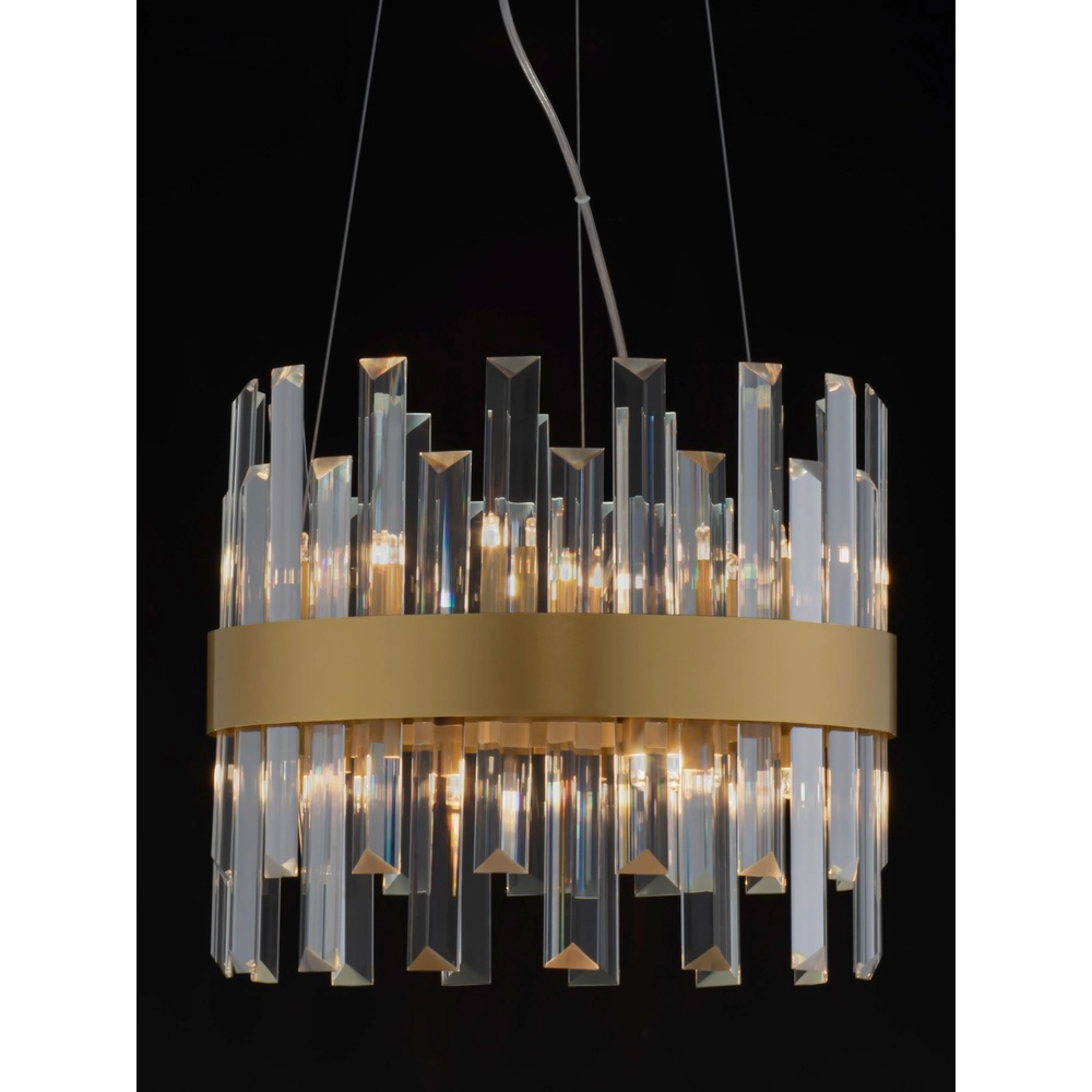 Lampe pendante dorée Crown Ø 35 cm Lyora 5212017433954