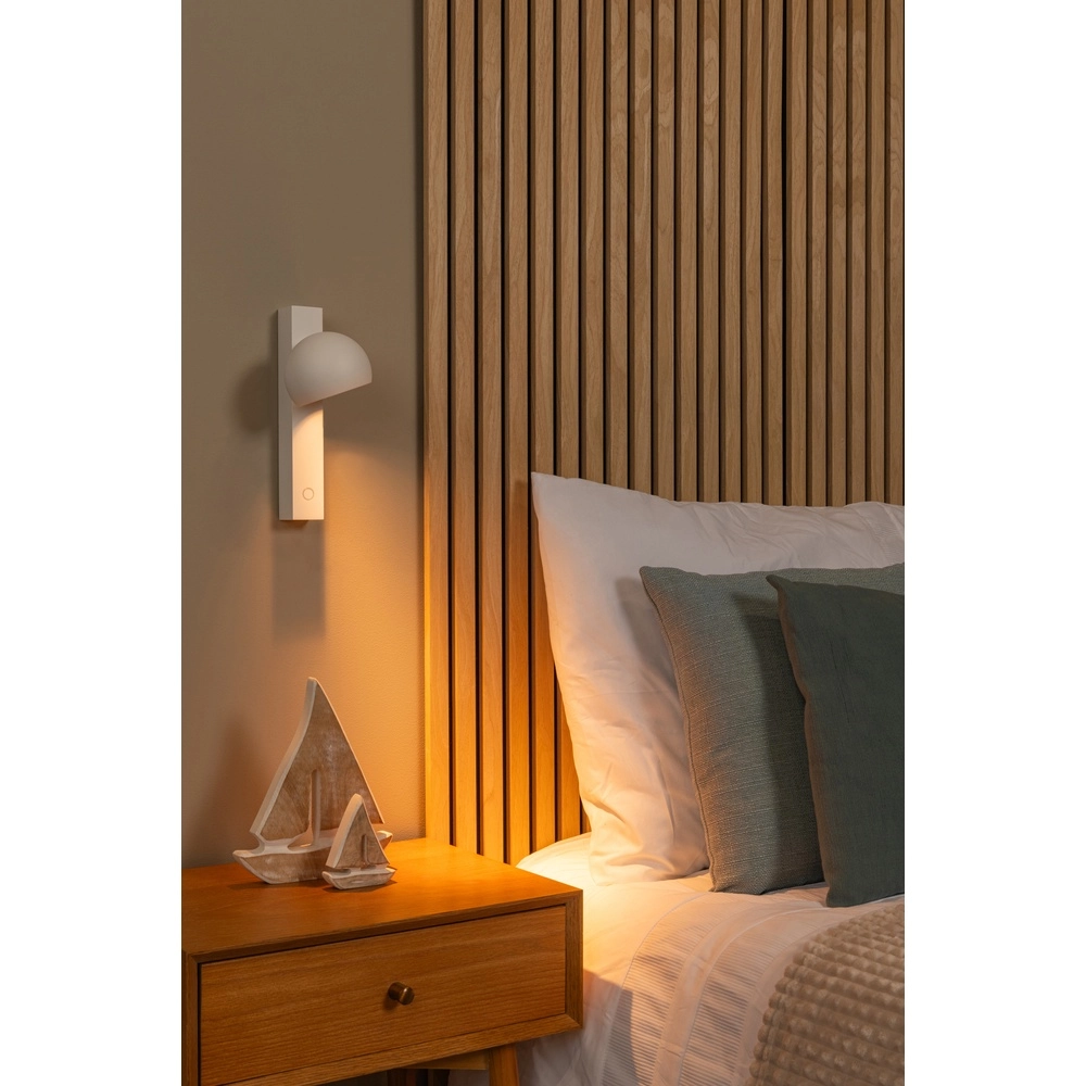 Lampe de lecture de lit Esfera LED - Blanc Premium by Lucide 5411212234469
