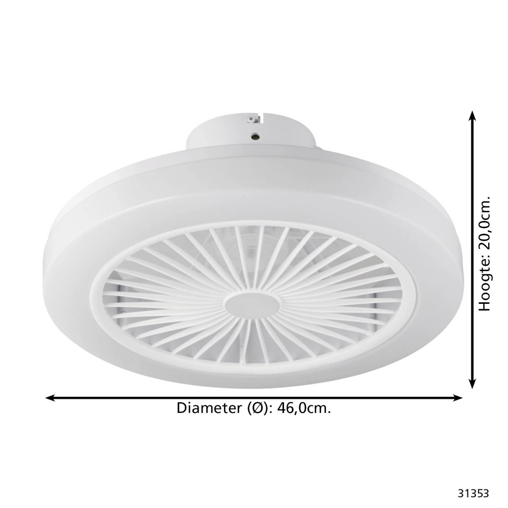 Ventilateur LED Ortona Ø 46cm Eglo 9002759313531