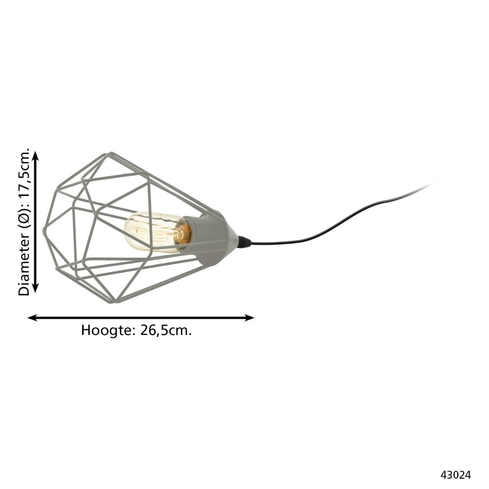 Lampe de table grise Tarbes concevoir Eglo 9002759430245