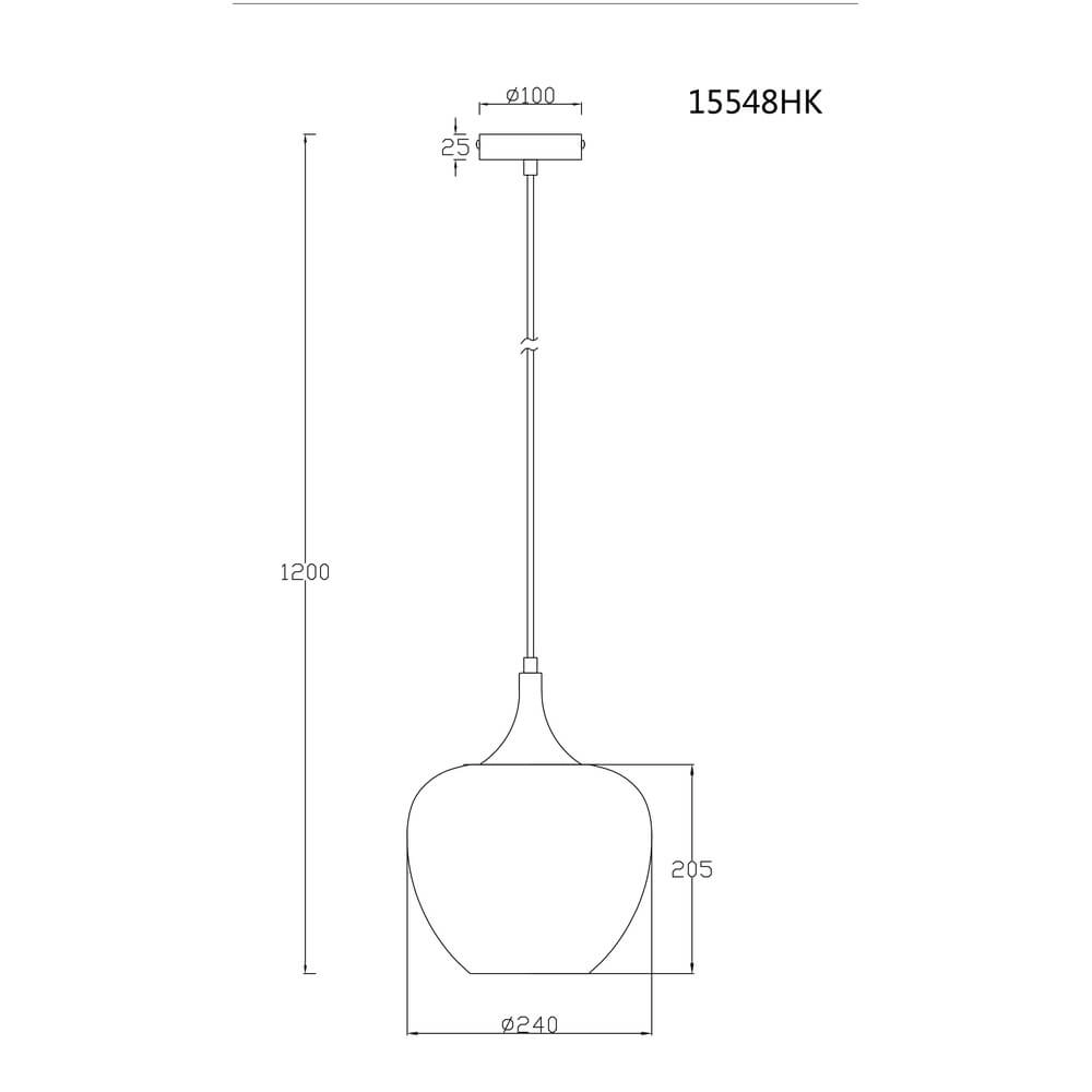 Suspension anthracite Maxy avec verre blanc Ø 24cm Globo 9007371450176