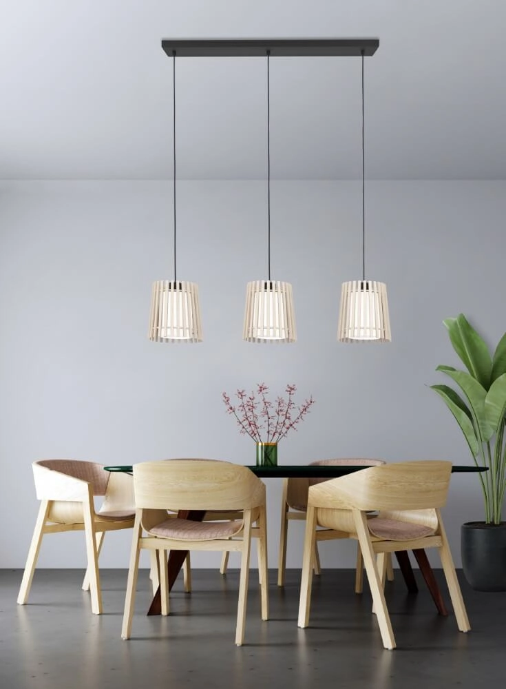 Lampe à suspension scandinave Fattoria 3 lumières Eglo 9008606274734