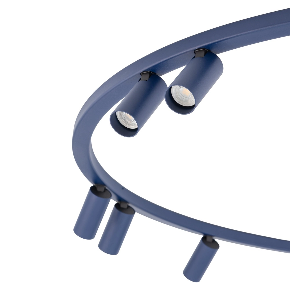 Projecteurs circulaires montés en surface Fourty 9x GU10 - bleu foncé Lyora 5903139119535