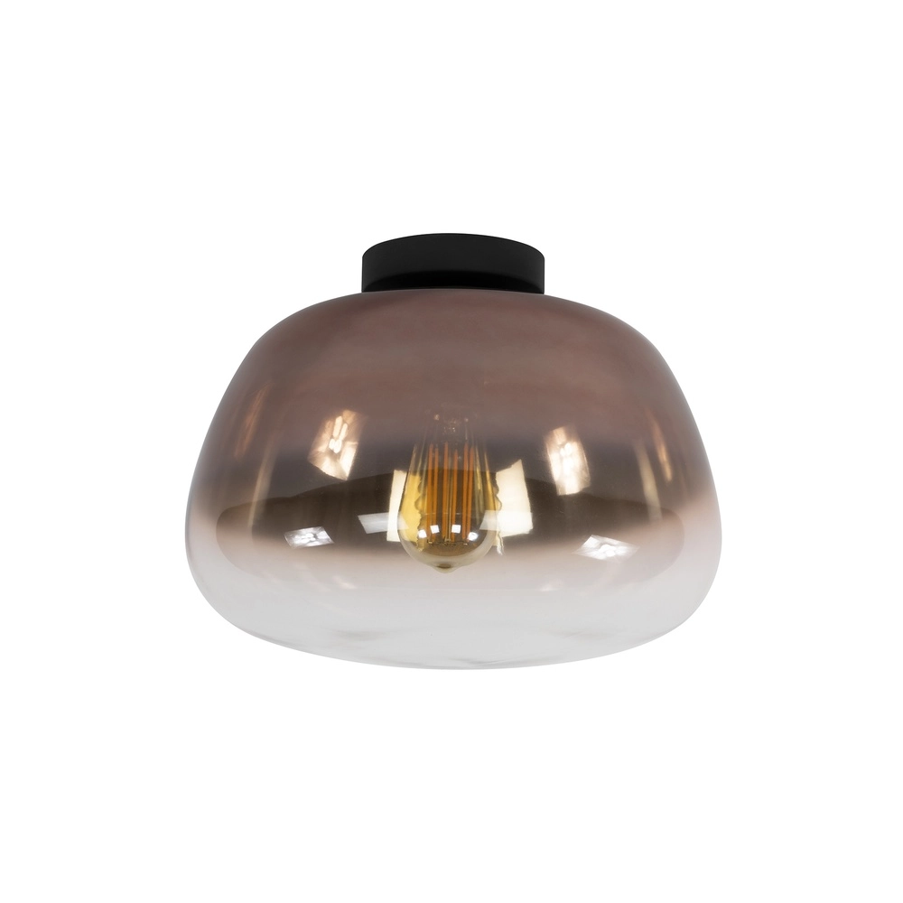 Lampe de plafond en verre Pulse Ø 36cm - verre cuivré Lyora 8716803512054