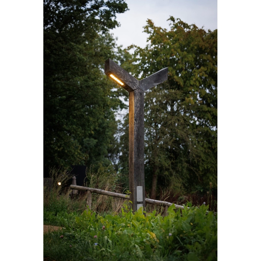 Double lampadaire en bois Stelle Accoya - 3M - 3000K Timberlab 8716803514324