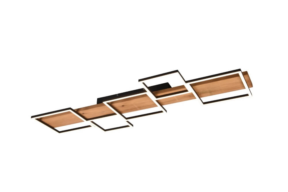 Plafonnier LED en bois Harper 5 lumières Trio 4017807524987