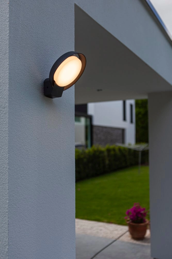 Lampe d'extérieur ronde Polo conception anthracite Lutec 6939412013756