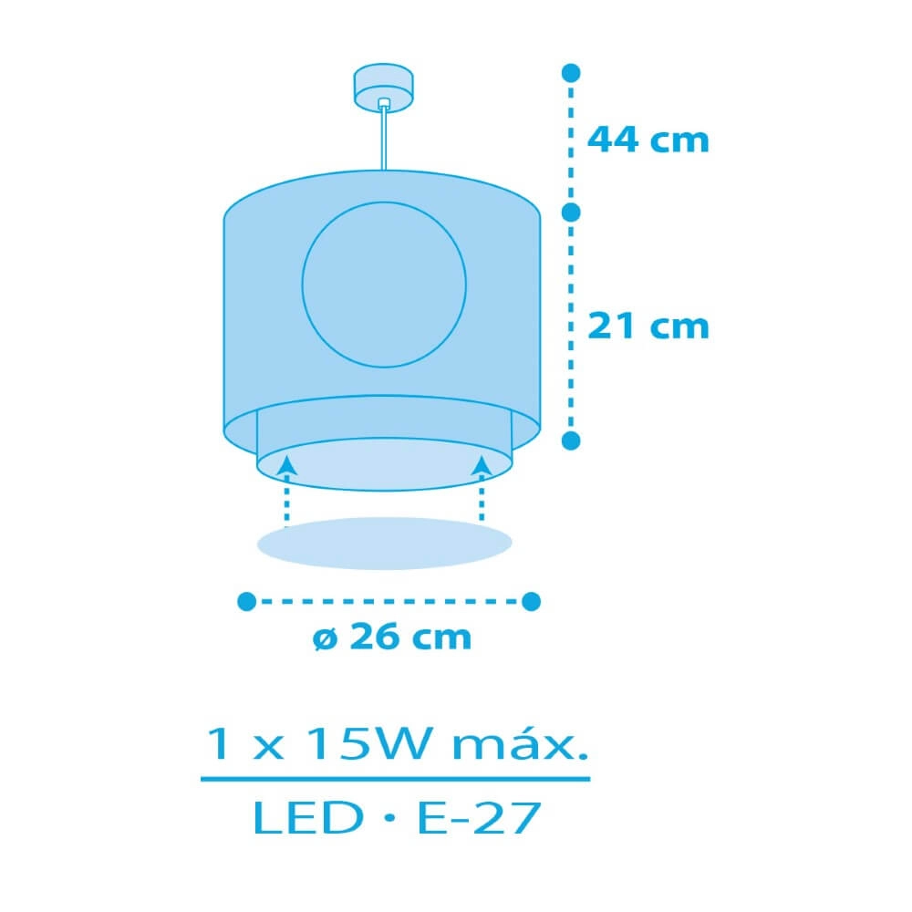 Lampe suspendue chambre d'enfant Pirate Island Ø 26 cm Dalber 8420406606521