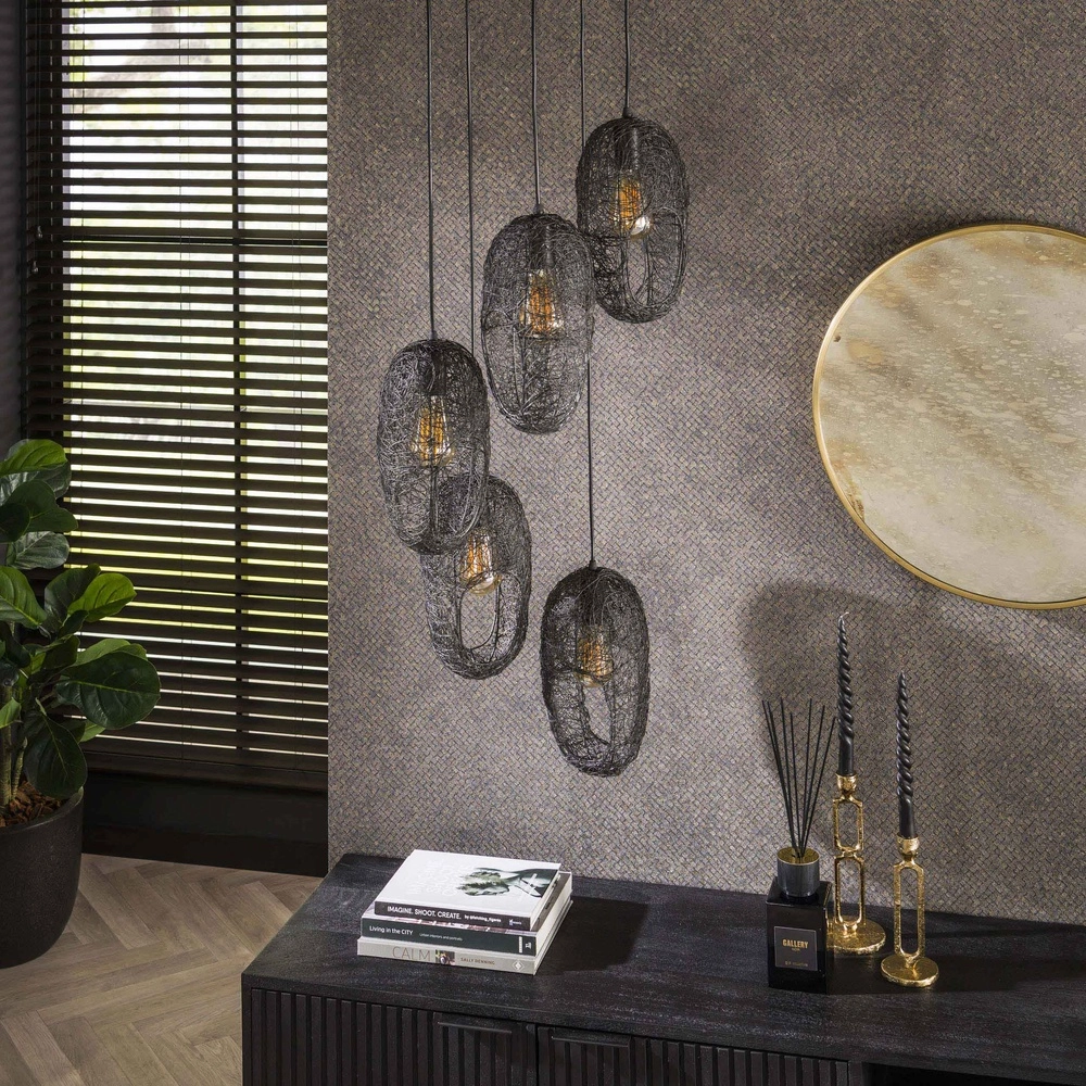 Lampe pendante en maille Open 3x E27 Lyora 8716803512467