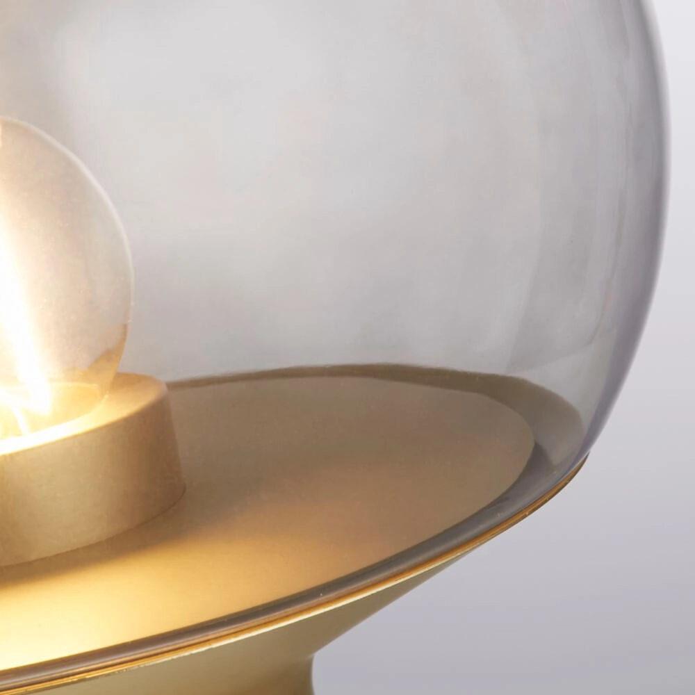 Lampe de table Tablu blanc/or avec teinte fumée Searchlight 5053423248646