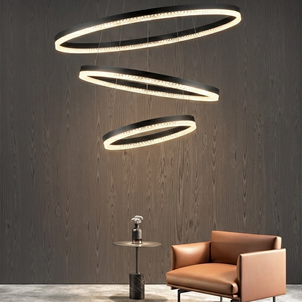 Suspension Adria noir Ø 80cm