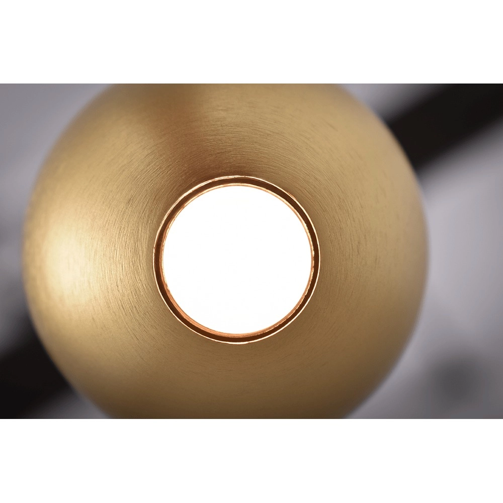 Lampe pendante à 3 lampes Talana noir avec or Ø 17cm DTW Masterlight 8718121348629