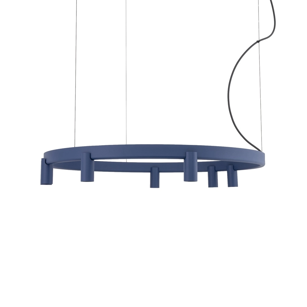 Lampe pendante de conception Fourty bleu marine Ø 80cm Lyora 5903139122832