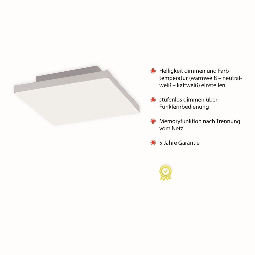 Panneau DEL Canvas 17w - 2700-5000K - 30cm blanc Just Light 4043689967383