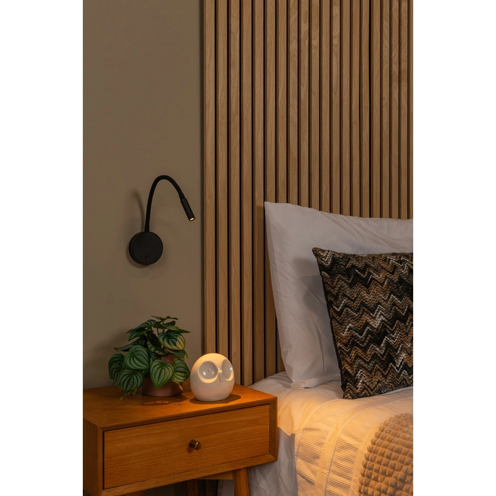 Lampe de chevet Asja Noir dimmable Premium by Lucide 5411212421180