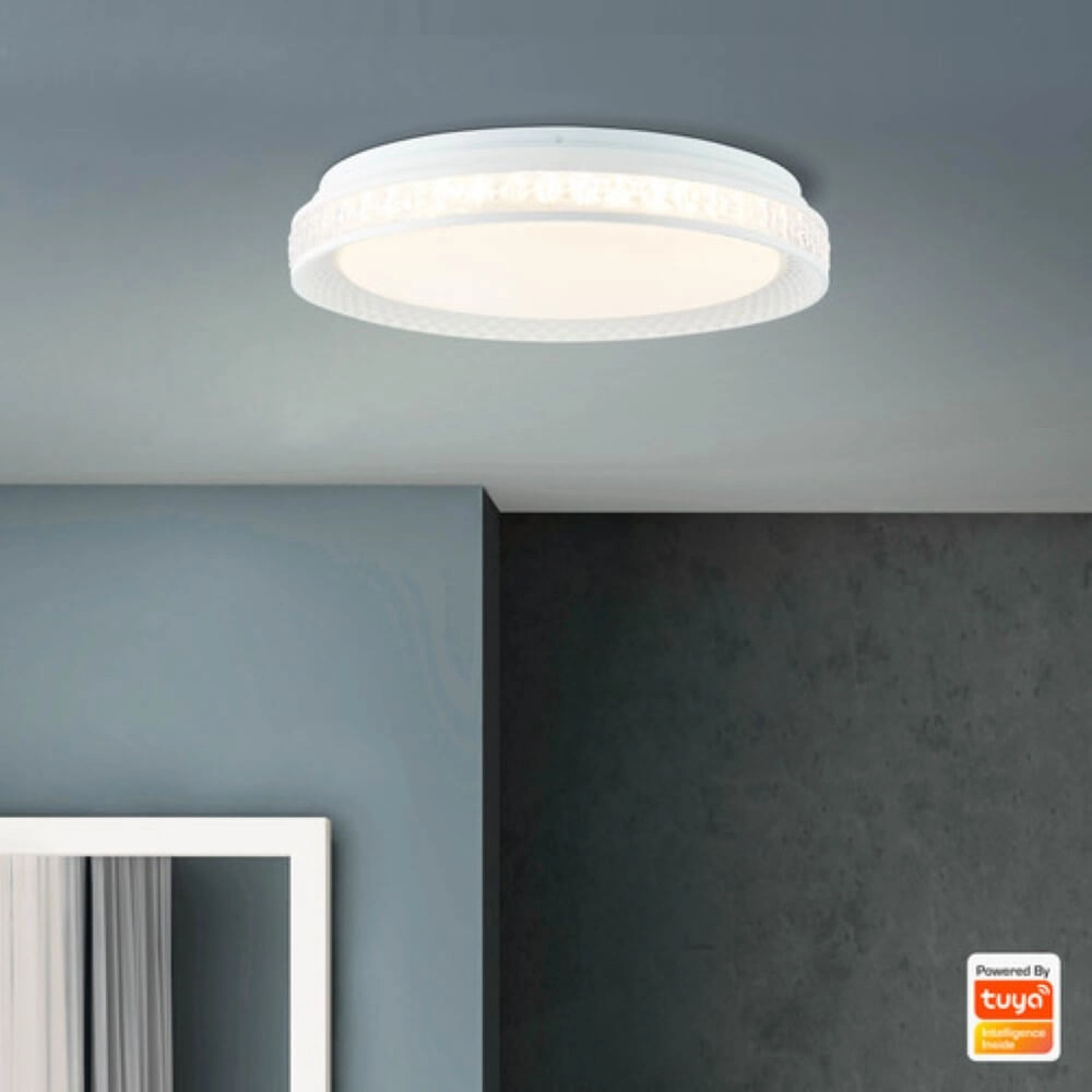 Plafonnier Burlie dimmable avec Tuya Brilliant 4004353379932