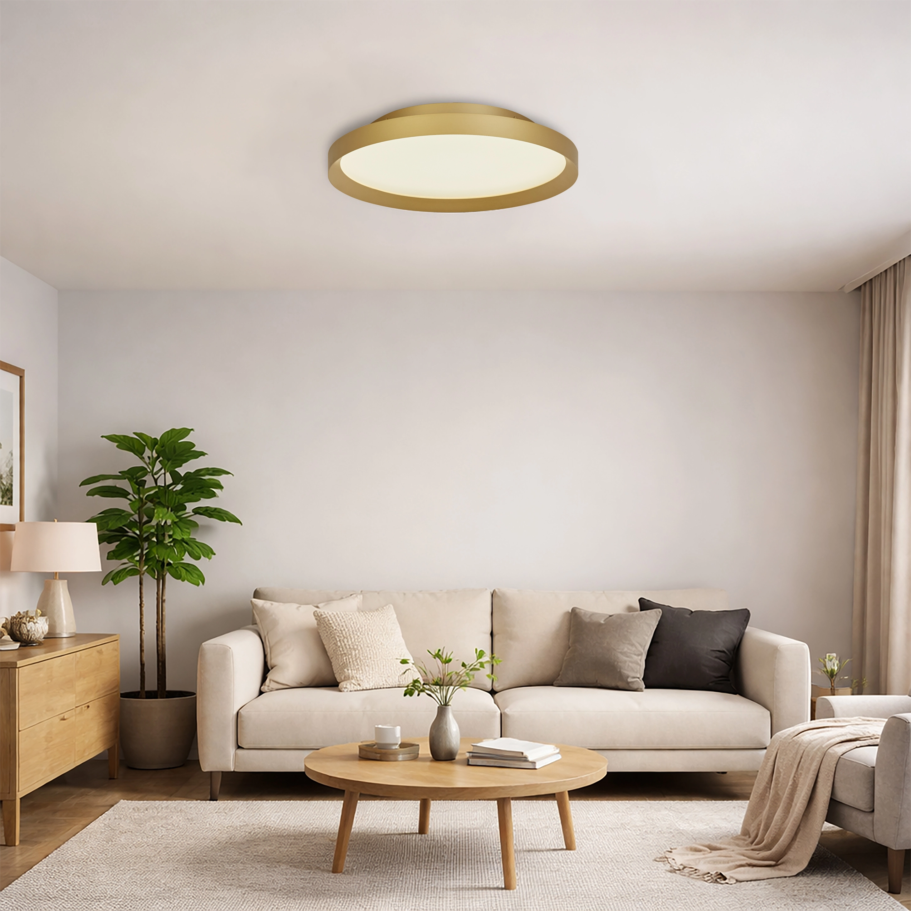 Lumière de plafond élégante Prisma or Ø 35cm Lyora 5053423315256