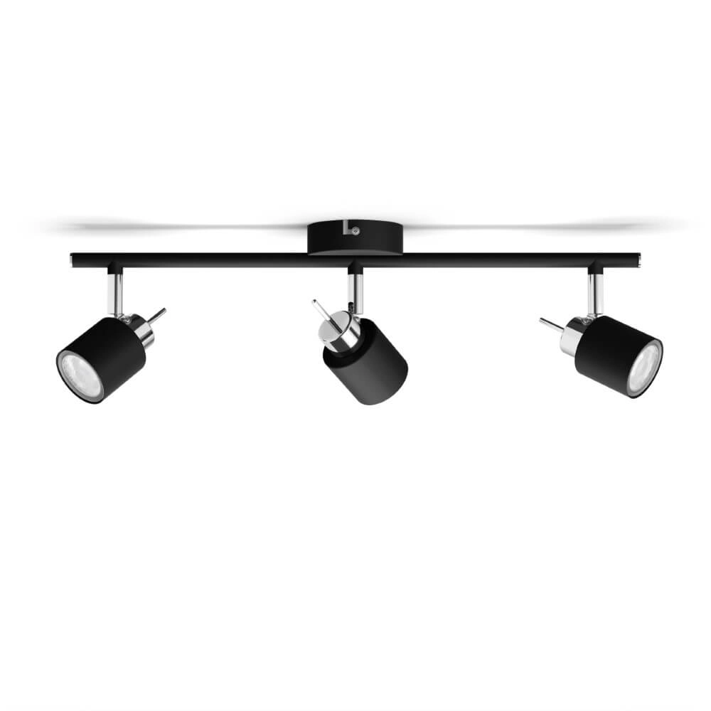 Spot de plafond noir Meranti 3x GU10 Spot de plafond noir Meranti 3x GU10