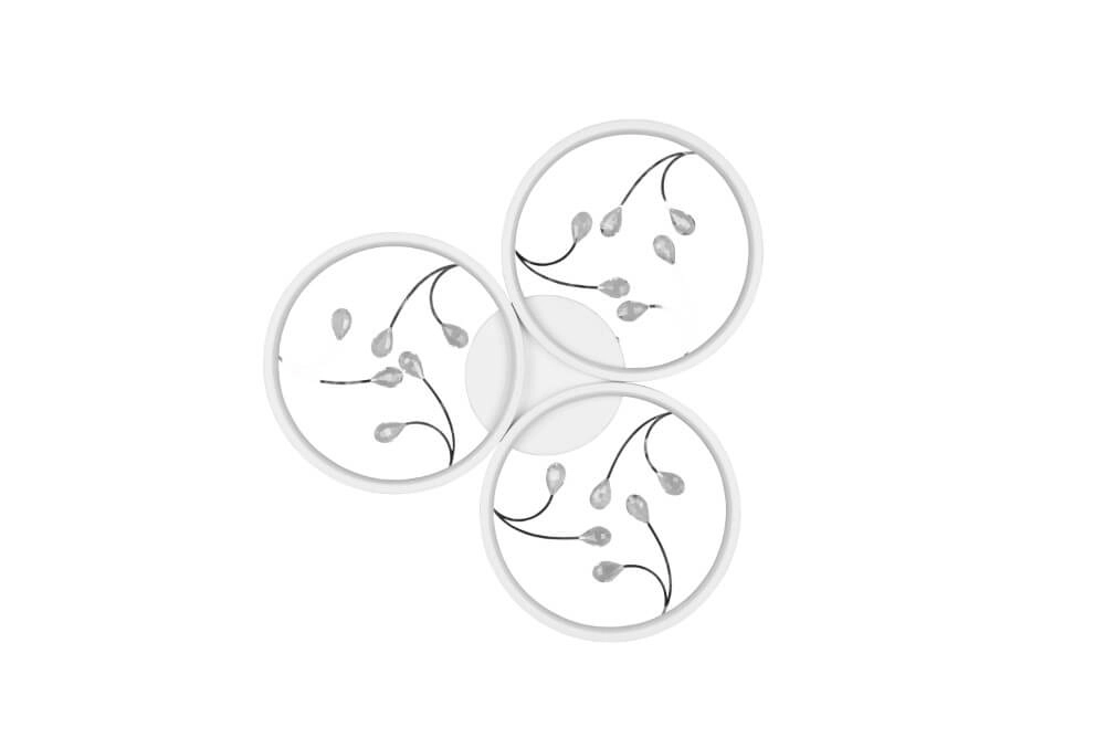 Plafonnier LED blanc Groovy 3 lumières Trio 4017807541830
