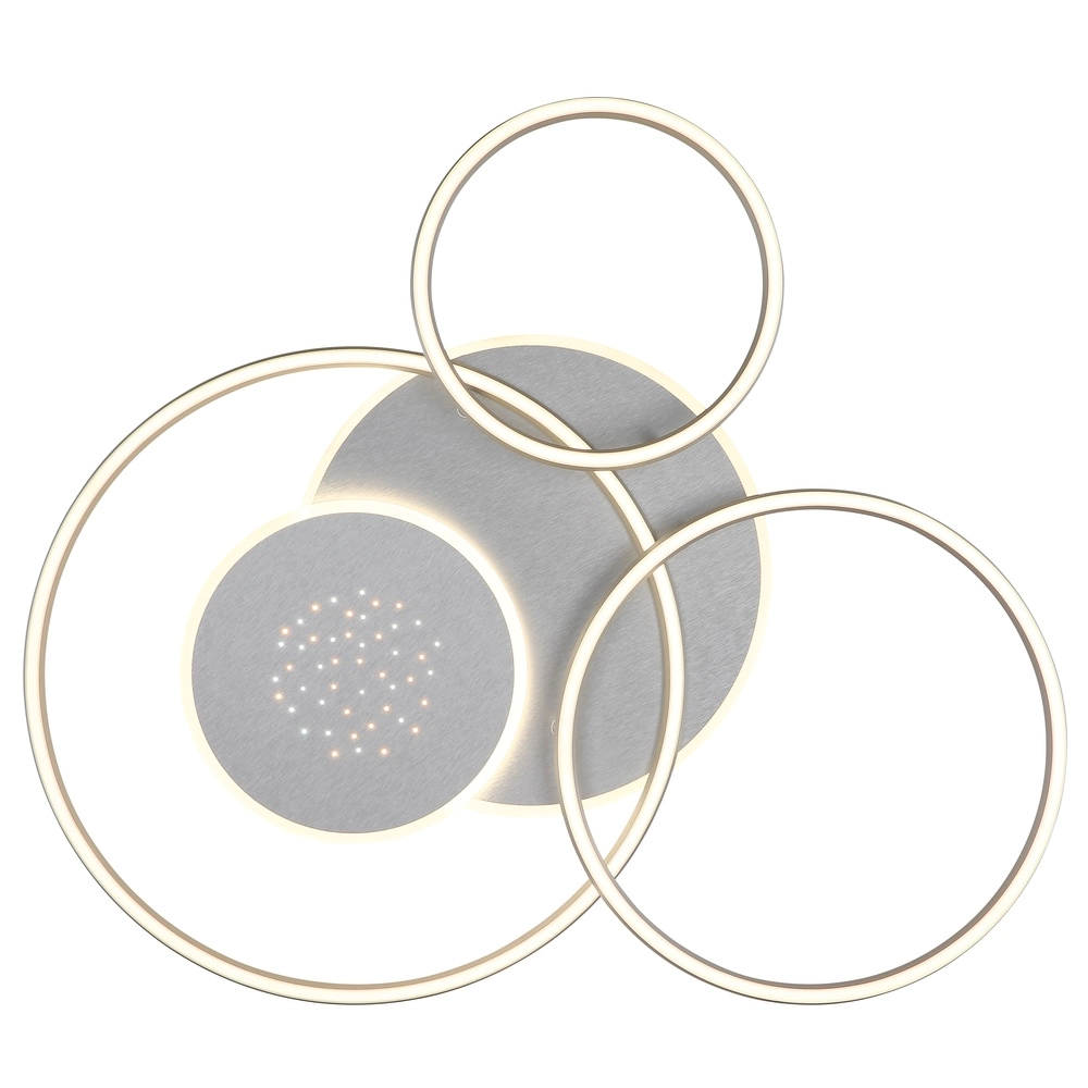 Lampe de plafond moderne Johnson Gris argenté 80,7 cm Globo 9007371583553