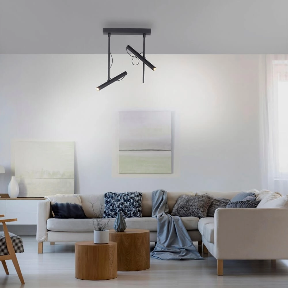 Plafonnier design Pure Tutua noir Paul Neuhaus 4012248365533