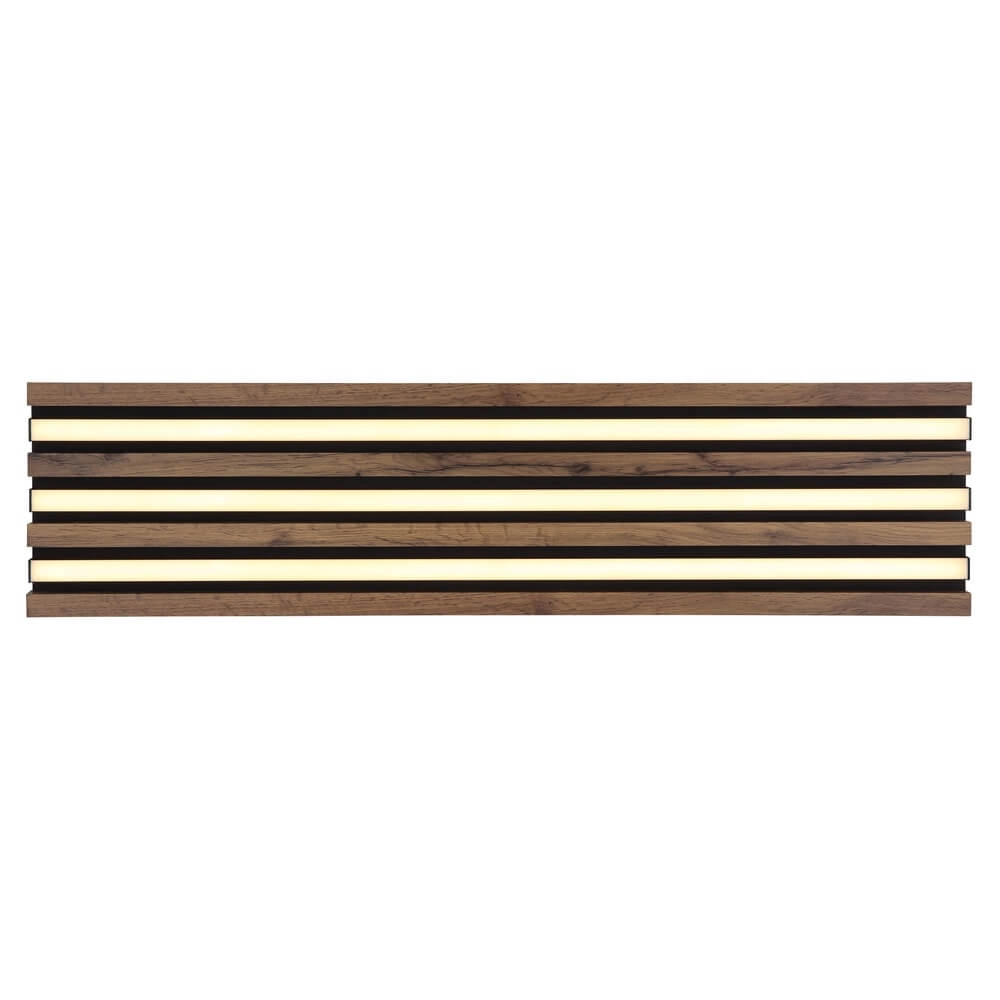 Plafonnier Hayden noir avec bois 80cm Globo 9007371519644