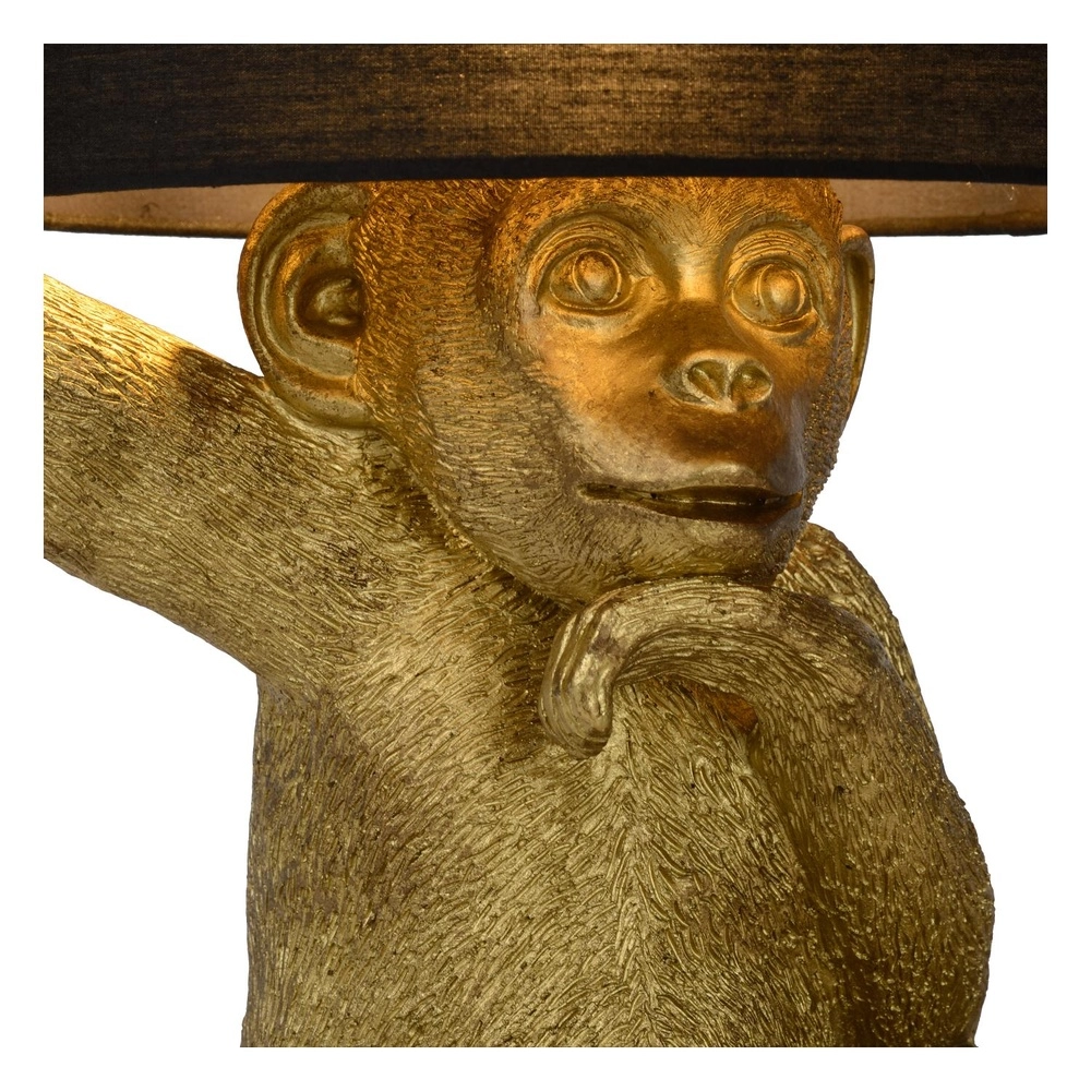 Lampe de table Extravaganza Chimp singe noir avec or Lucide 5411212105325