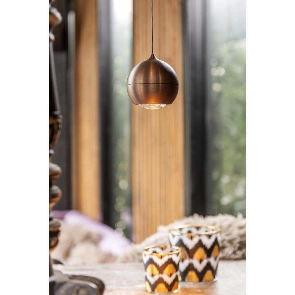 Ampoule de suspension Miami bronze Ø 10cm Artdelight 8720701102125