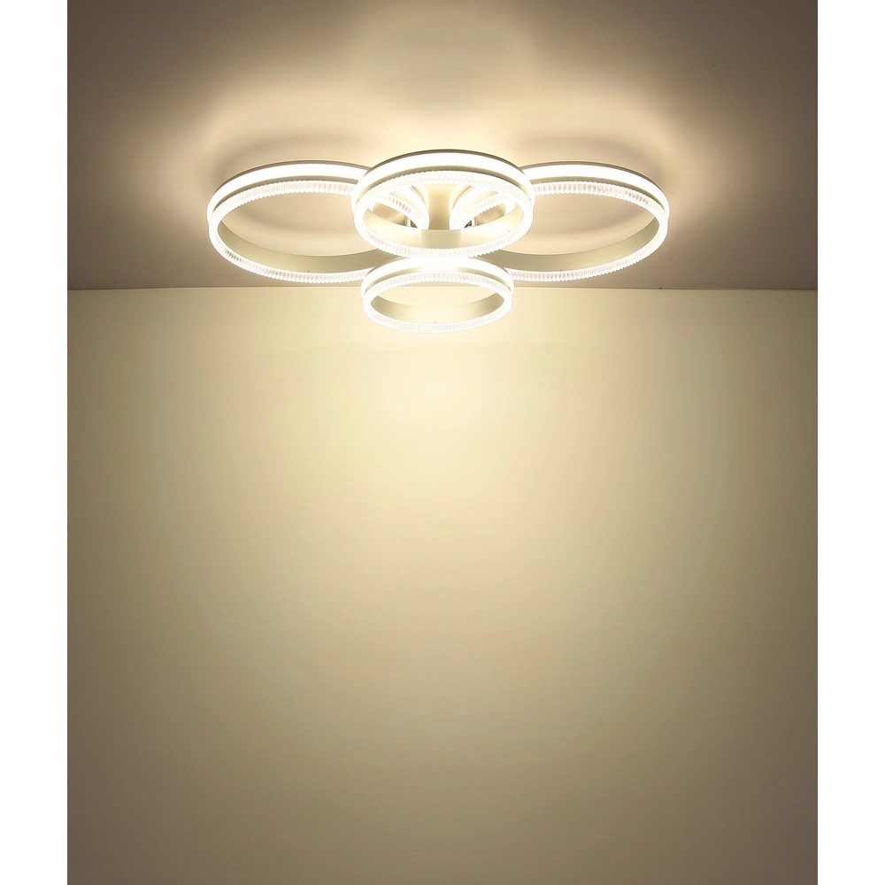 Lampe de plafond Francine Anneaux en métal à fusil 4 Globo 9007371592630