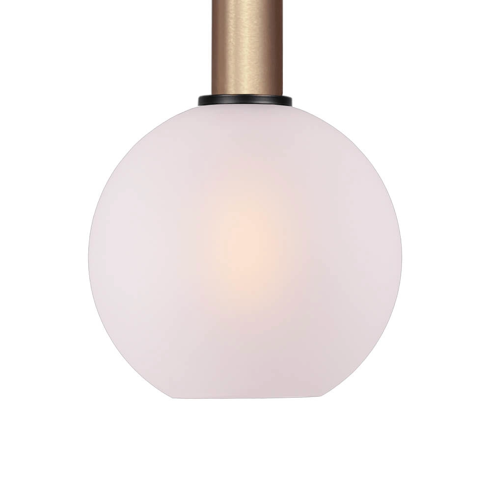 Lampe suspendue Ø 20cm Bella 2 Laiton doré avec verre blanc mat Masterlight 8718121334004