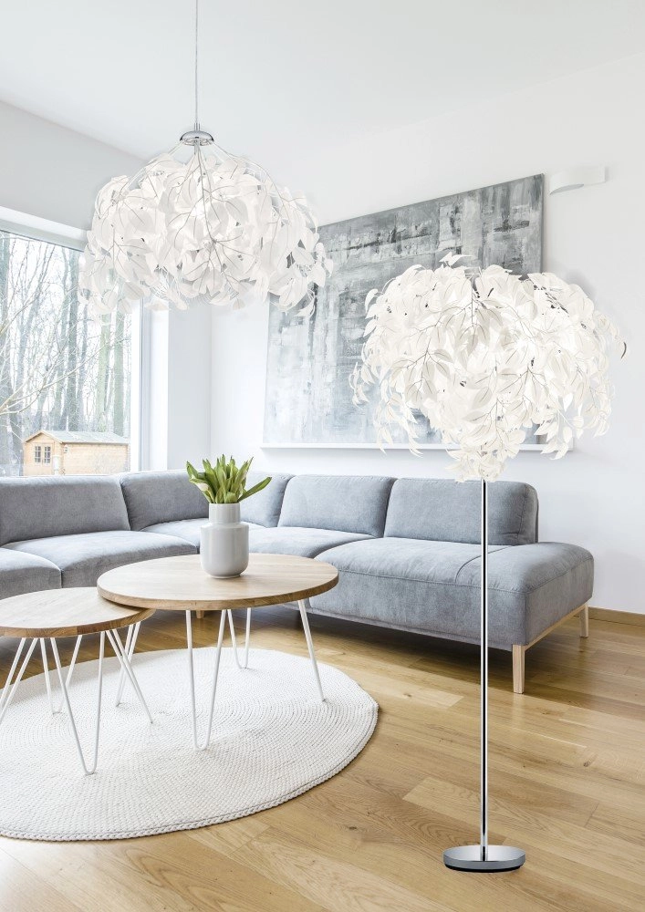 Lampe à suspension Leavy Abat-jour gris 38 cm Trio 4017807301984