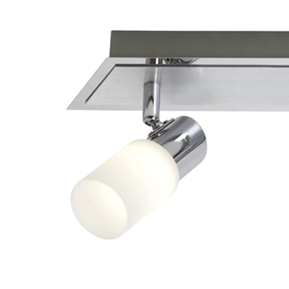 Spot de plafond LED Series 8214 Beam Gris métallisé à 3 lumières avec chrome Trio 4017807220902