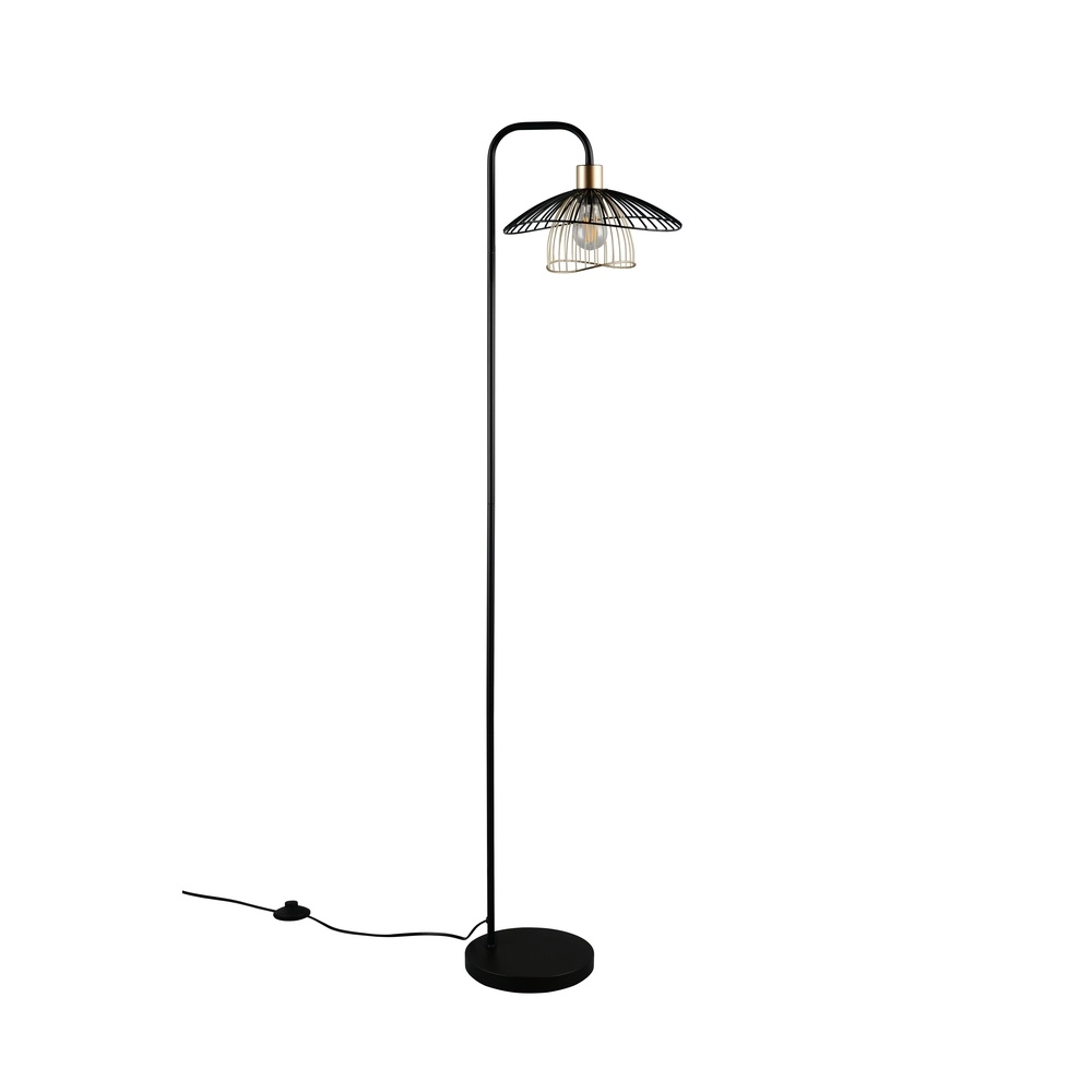 Lampe de pied Lauris Noir Trio 4017807678109