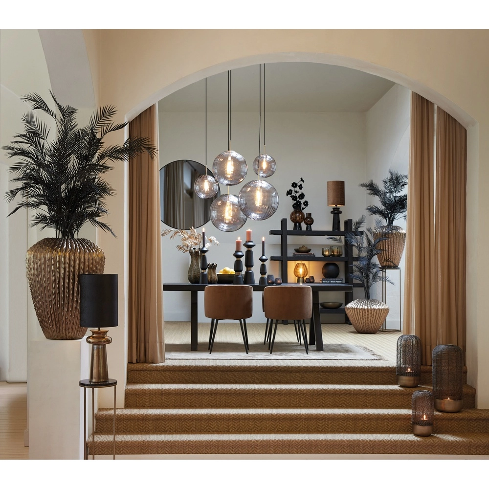 Lampe suspendue Magdala Ø 30 cm de fumée Light & Living 8717807636265