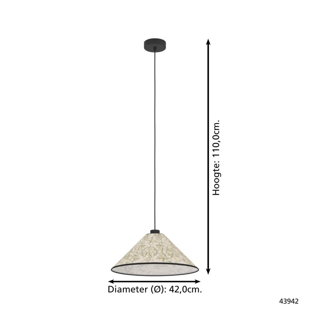 Lampe suspendue naturelle Oxpark Ø42cm Eglo 9002759439422