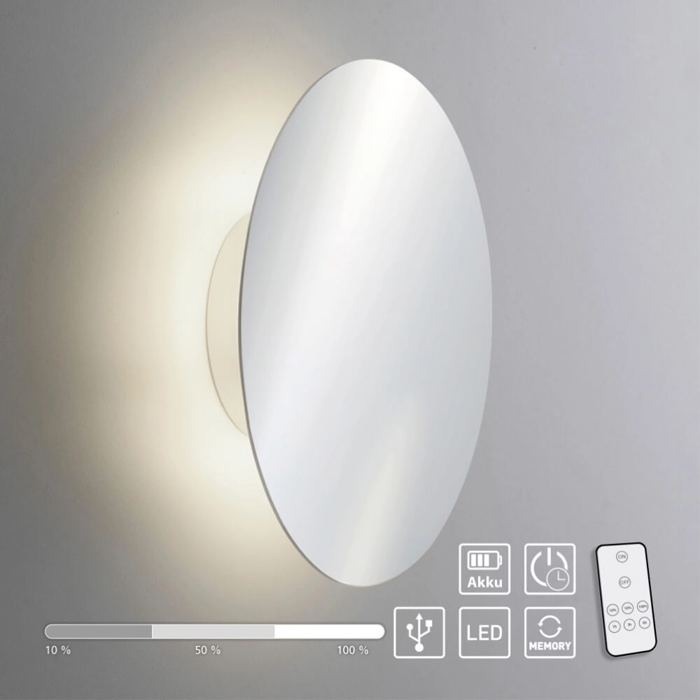 Applique design Akku Puntua Ø 25cm chromé Paul Neuhaus 4012248375839