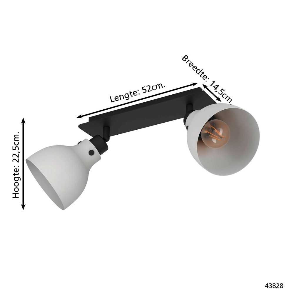 Lampe de plafond grise Matlock 2x E27 - conception Eglo 9002759438289