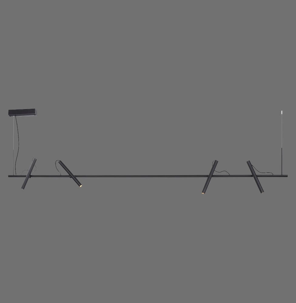 Lampe suspendue design Pure Tutua noir Paul Neuhaus 4012248365540