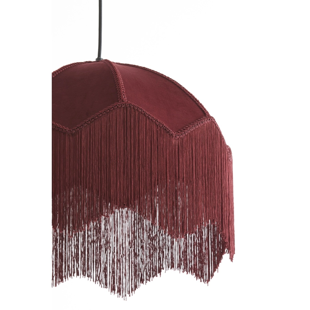 Lampe suspendue Malacia Ø 40 cm - velouté bordeaux Light & Living 8717807759254