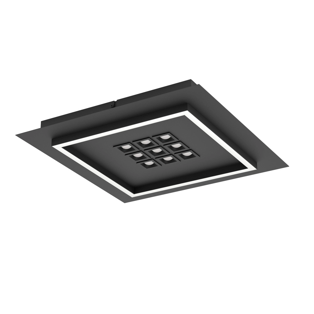 Lumière LED moderne de plafond Balazote 36x36 cm - noir