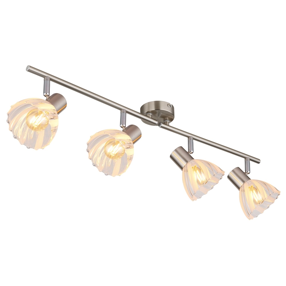 Lampe de plafond à 4 lumières Zachery nickel