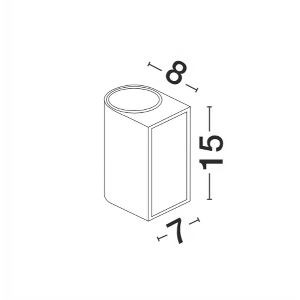 Projecteur rond Nero Gris de haut en bas Lyora 5212017409102