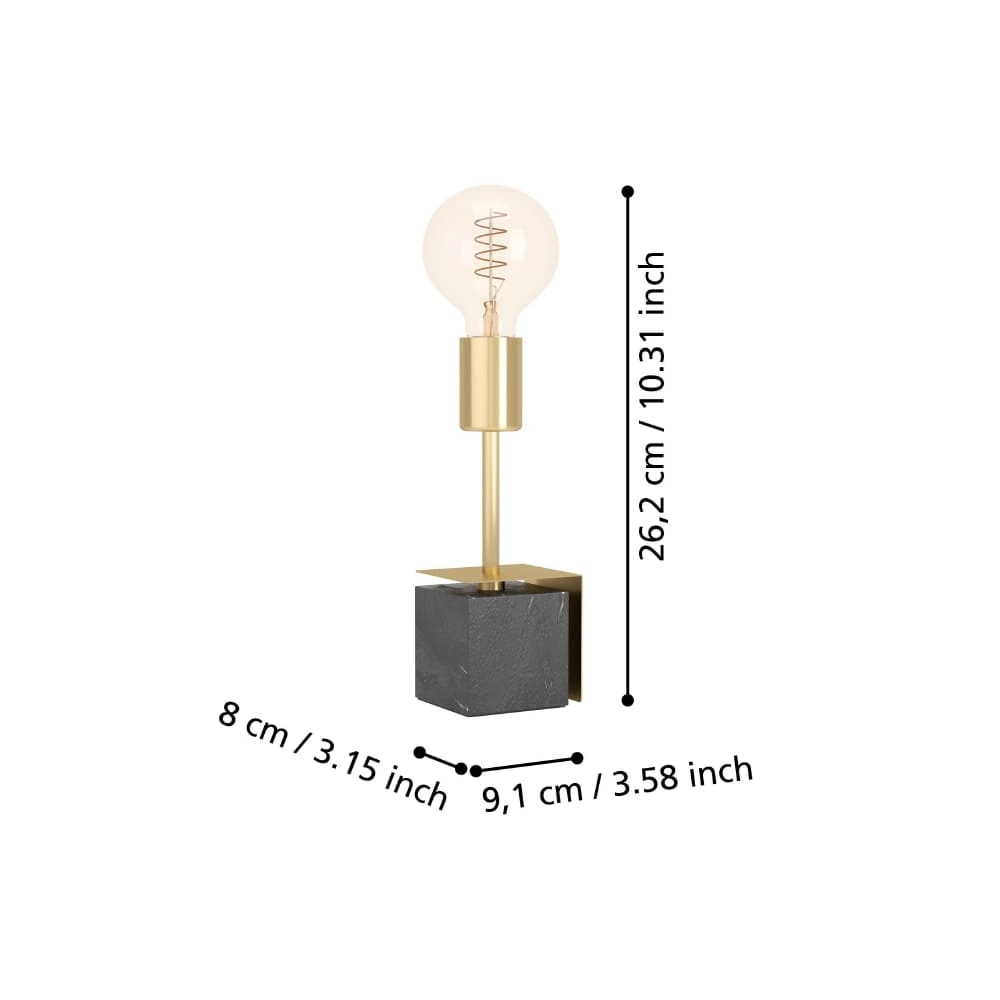 Lampe de table dorée Carmita avec socle en marbre Stars of Light 9008606240470