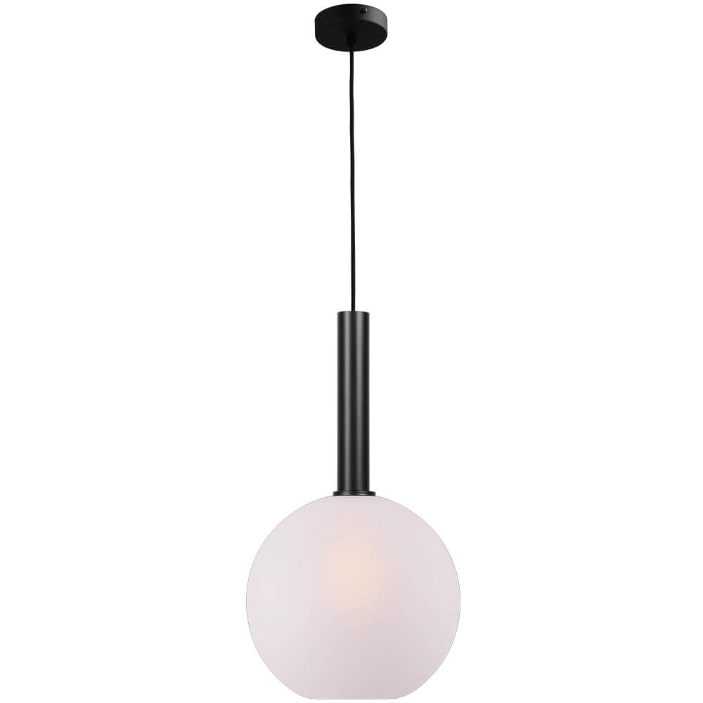 Lampe suspendue Ø 30cm Bella 2 Noir avec verre blanc mat Lampe suspendue Ø 30cm Bella 2 Noir avec verre blanc mat
